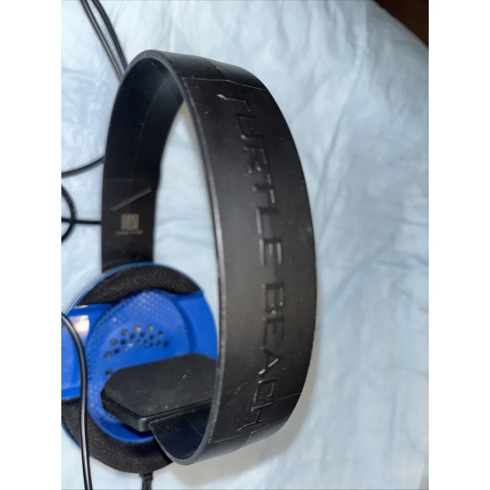 Turtle Beach Recon Chat Gaming Headset Blue Black 3.5mm Tested Working